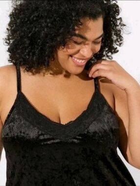 Torrid Black Velvet Camisole Top